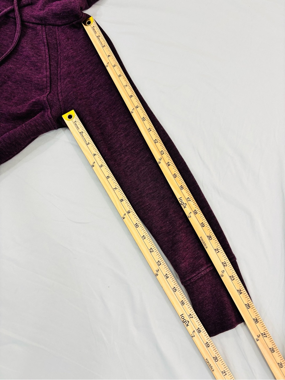 Duluth Trading Co. Cross-Over Fleece Pullover Hoodie Plum Purple - Size XS - Picture 6 of 9
